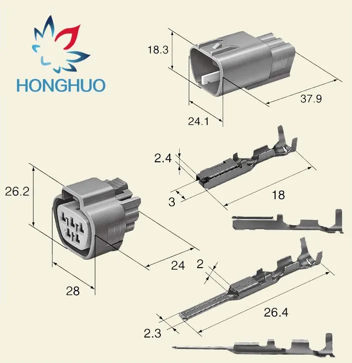 

5-контактный разъем двигателя стеклоочистителя автомобиля, настенный автоматический водонепроницаемый электрический разъем двигателя стеклоочистителя для Great Wall для hafei для Geely