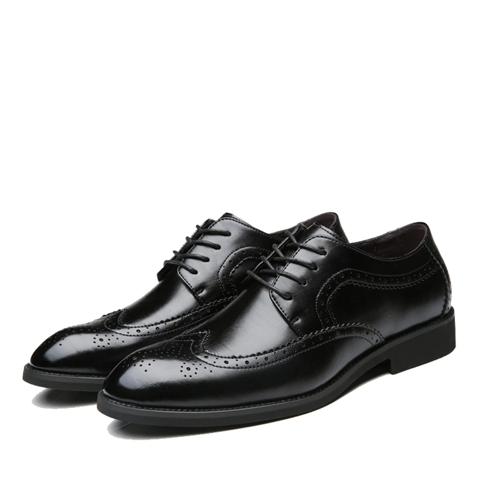 QFFAZ New Men Dress Genuine Leather Casual Shoes Flats Business Oxford Formal Wedding | Обувь