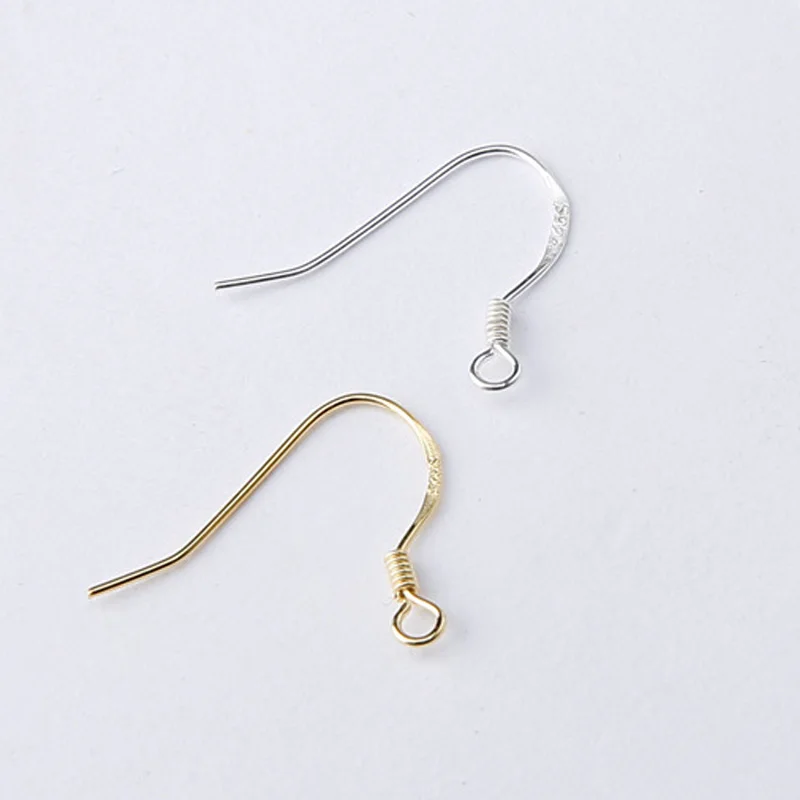 1 Pair S925 Silver Plated &amp 24K Gold Plating Anti-allergy Ear Hooks DIY Earrings for Women Jewelry Accessories | Украшения и