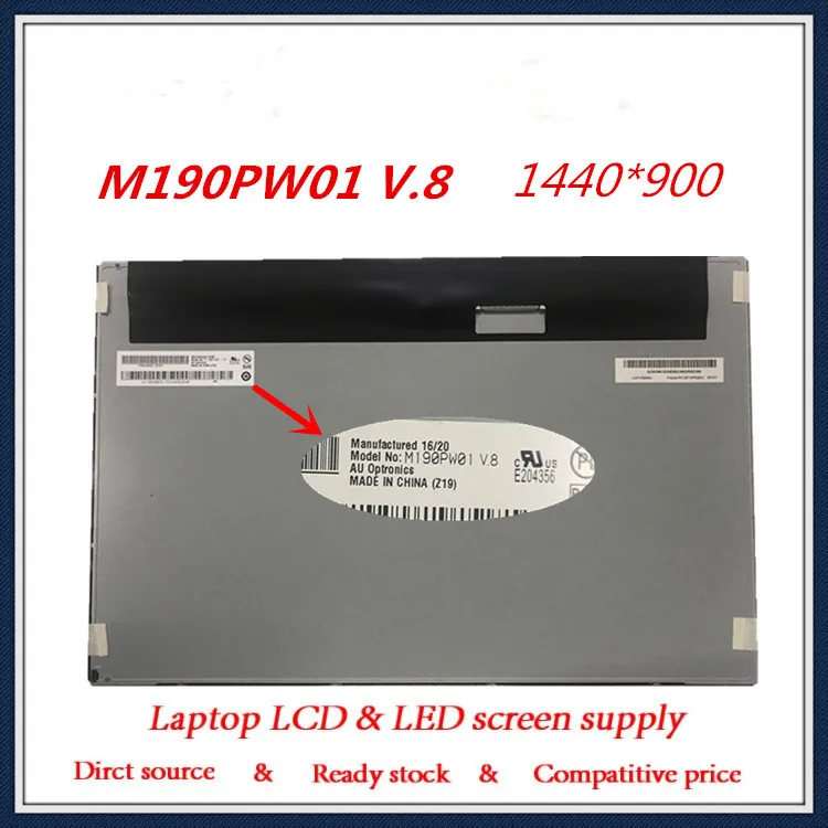 ЖК-экран M190PW01 V8 V.8 новый оригинальный 19 0 дюйма 1440x900 LVDS 30pin 72% NTSC 250 кд/м² 60 Гц 1000:1 |