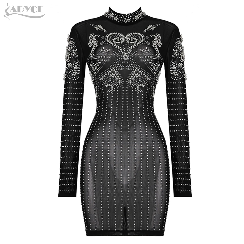 Adyce 2019 женское весеннее вечернее платье в стиле знаменитостей Vestidos сексуальное