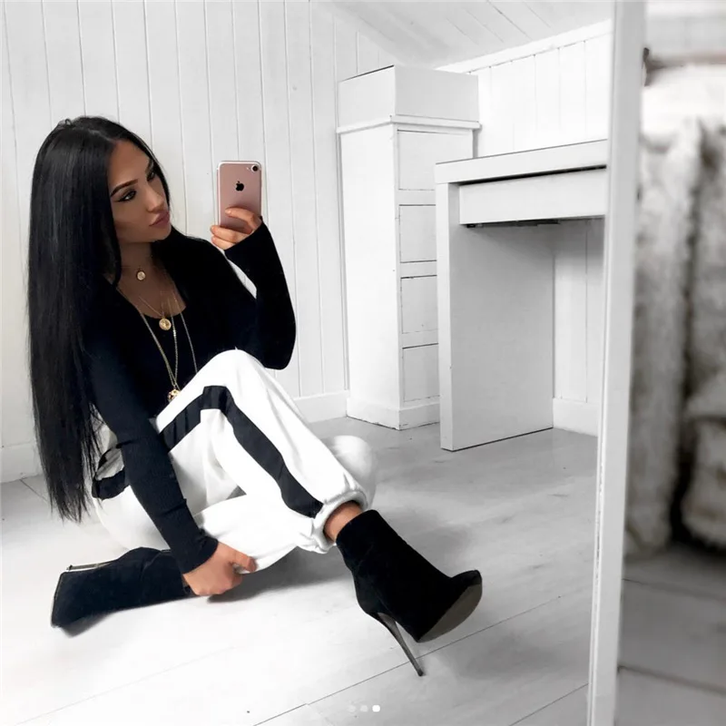 2019 модные хлопковые брюки-карго с высокой талией женские свободные шаровары