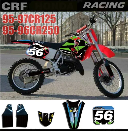 Отличительные знаки графических и наклейки фон для Honda CR125 CR250 1997 1996 1995 CR 125 250 95