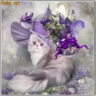 Алмазная вышивка сделай сам, Набор для вышивки крестиком, алмазная живопись, полноразмерная икона стразы, красивая принцесса, кошка, 3d Алмазная мозаика