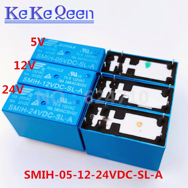 SMIH-05VDC-SL-A SMIH-12VDC-SL-A 05 12 24 В реле 16 А 250 6pin группа нормально открытых новых и