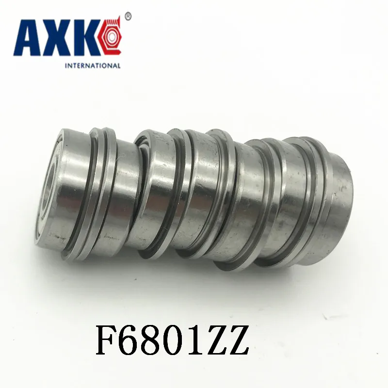 Фланцевый подшипник Axk F6801zz 12x21x5 мм Abec 1 ( 10 шт.) тонкий фланцевый F6801 Z Zz шариковые
