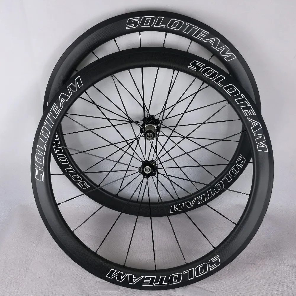 Заказной бренд 45 мм Углеродные колеса 700C шоссейные велосипеды полностью ширина 23