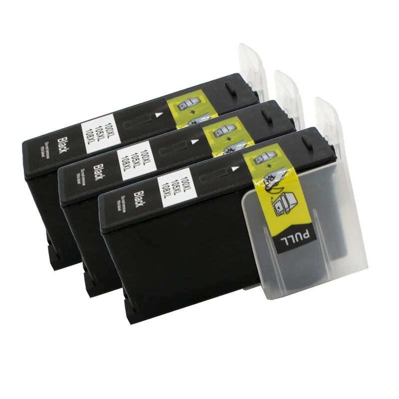 3 черный совместимый для Lexmark 100 108 XL чернильный картридж S305 S308 S405 S408 S505 S508 S605 S608 S708