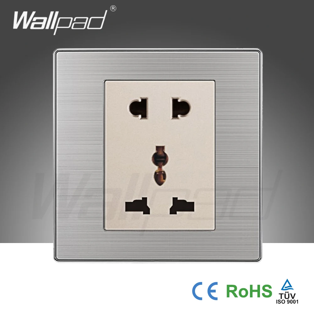 Hot Sale 5 Pin Wallpad Luxury Universal Wall Power Socket Large Space 10A AC 110~250V | Обустройство дома