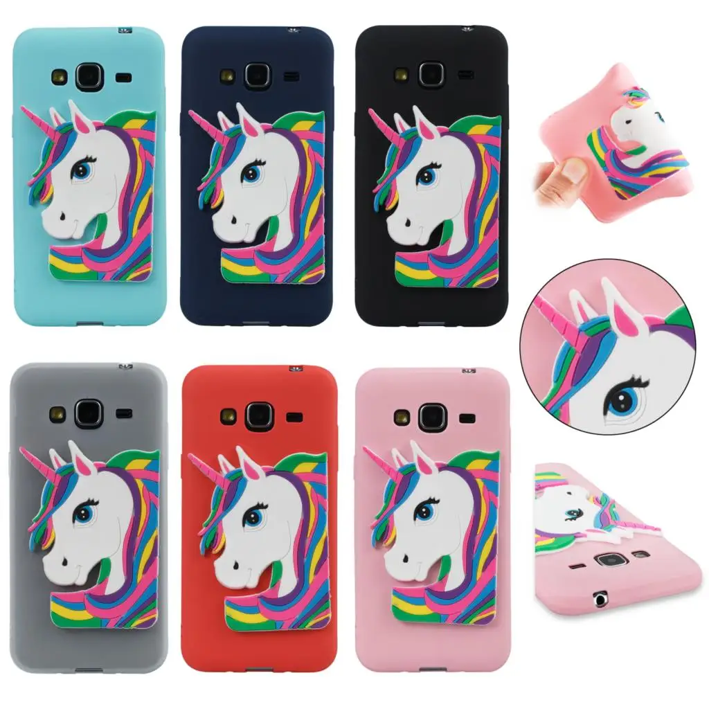 Dulcii fundas for Samsung Galaxy J7 (2016)/J710 Lovely 3D Unicorn Soft TPU Cover J3 (2016)/J3 phone coque |
