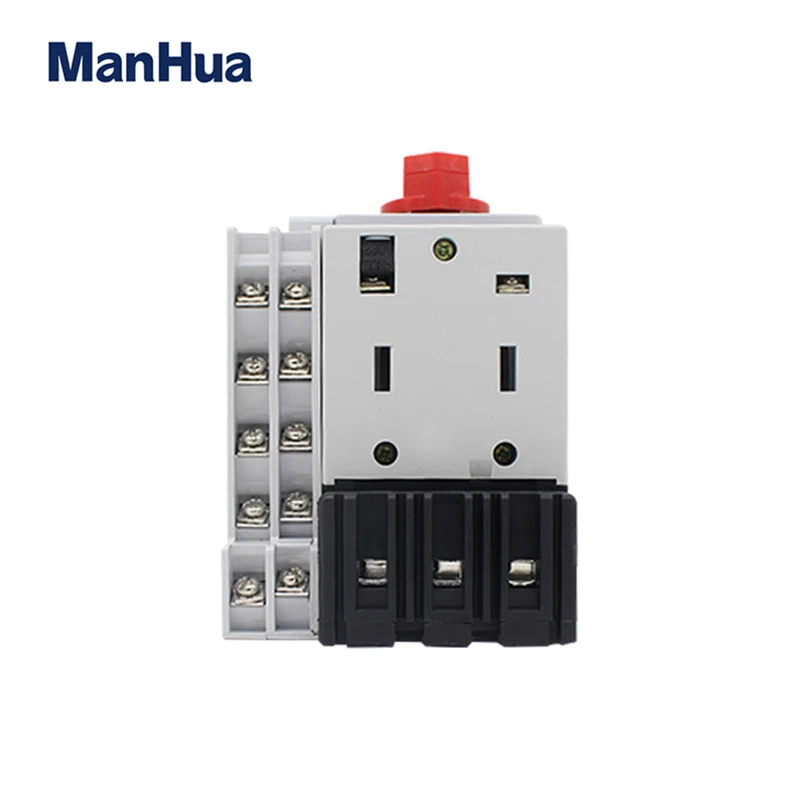 

Manhua CB CE Certificated 3P 380VAC 12A 16A 25A 32A 45A 35kA protection class IP20 MYCPS-45 control and protection switch