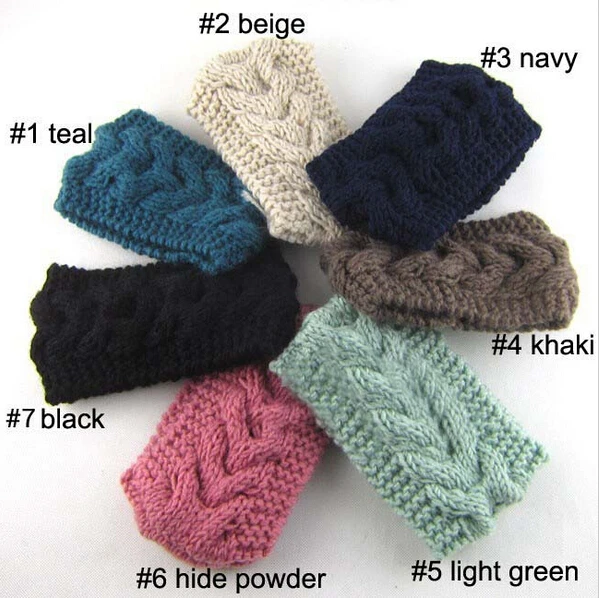 

2014 New Fashion elastic solid Women Crochet Headbands girls Winter Knitted Headwraps ear warmers for Girls Teens 10 pcs/lot