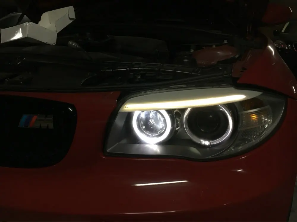 2 шт. E60 E61 LCI 2008 + Светодиодный Маркер ангельские глазки H8 6 Вт Белый для BMW |