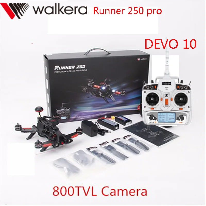 with 800TVL camera Walkera Runner 250 PRO+ DEVO 10 gps RC гоночный Квадрокоптер Дрон с камерой 800TVL/1080 P/OSD/gps/DEVO10 передатчик RTF - Цвет: with 800TVL camera