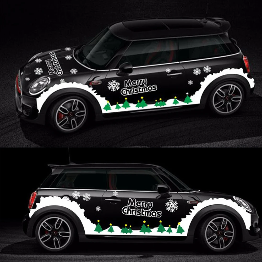 Наклейки на весь корпус автомобиля с надписью &quotMerry Christmas&quot декоративные