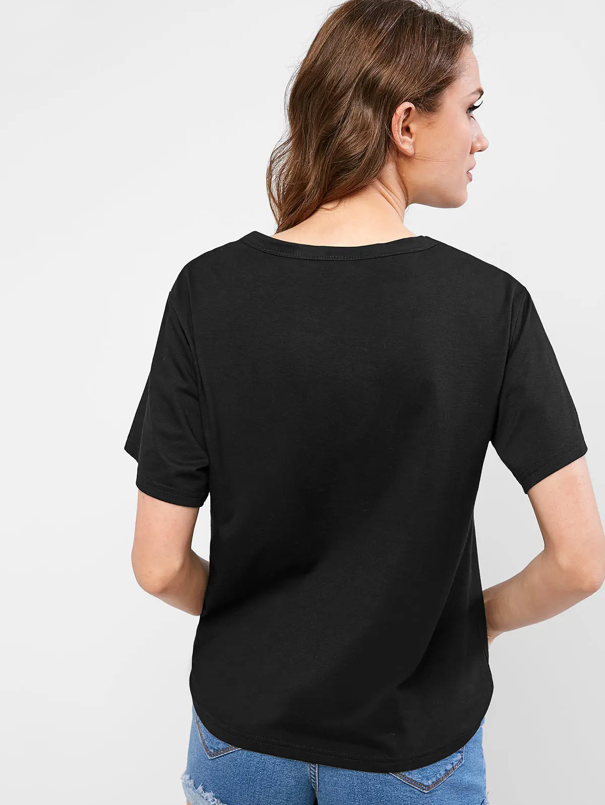 Женская футболка с коротким рукавом ZAFUL Винтажная в стиле ретро изображением