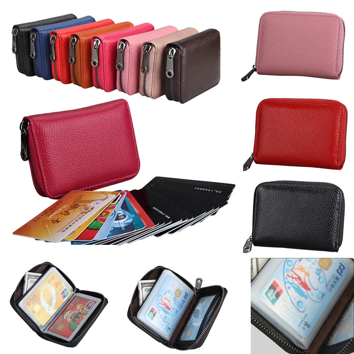 Mens Slim PU Leather ID Credit Card Holder Pocket Case Purse Wallet For 20 Cards | Багаж и сумки