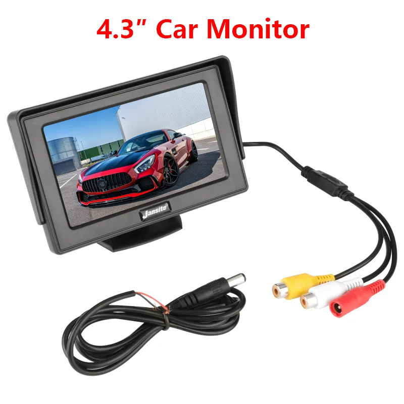4.3 inch car monitor JMCQ 4,3 дюймов 7 дюймов TFT lcd HD Автомобильный Монитор Универсальный водонепроницаемый 12 В 24 В резервная камера заднего вида Проводная камера парковочная система - Цвет: 4.3 inch car monitor