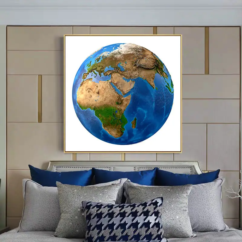 Реалист земли семь континентов фотография домашний Декор стены искусства