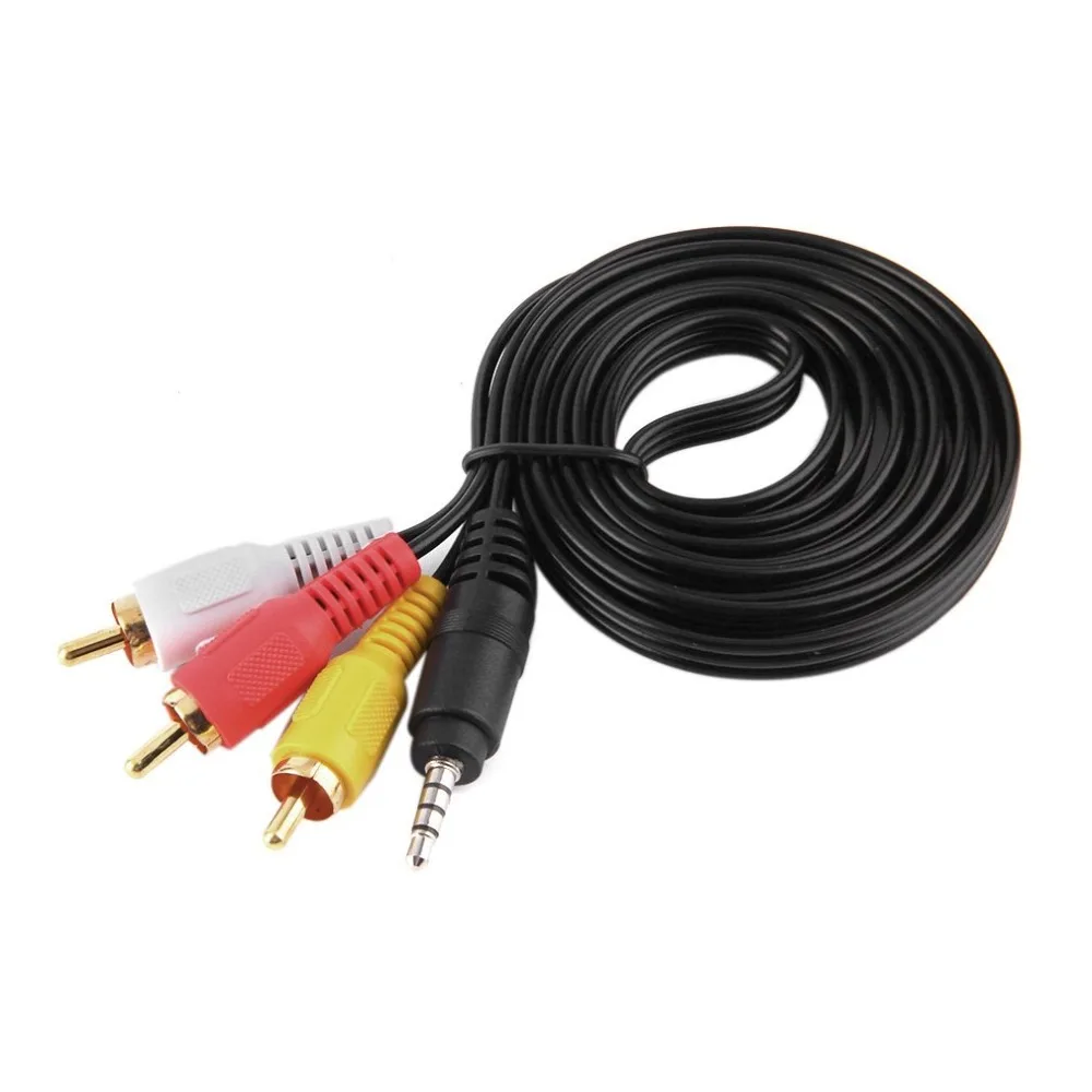 Черные Позолоченные разъемы лучшая передача сигнала 1 5 М 1080P HDTV папа 3 RCA аудио AV