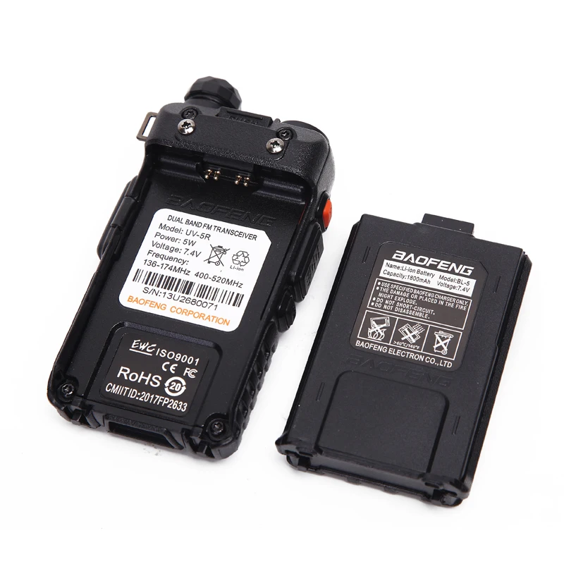 2PCS Baofeng UV-5R 5W Walkie Talkie UV5R handheld Comunicador Transmitter Transceiver Long Range Radio+2PCS NA-771 Antenna | Мобильные