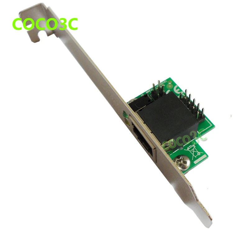 Мини контроллер сетевой Lan PCIE гигабитная Ethernet карта 10/100/1000 Base T с кронштейном