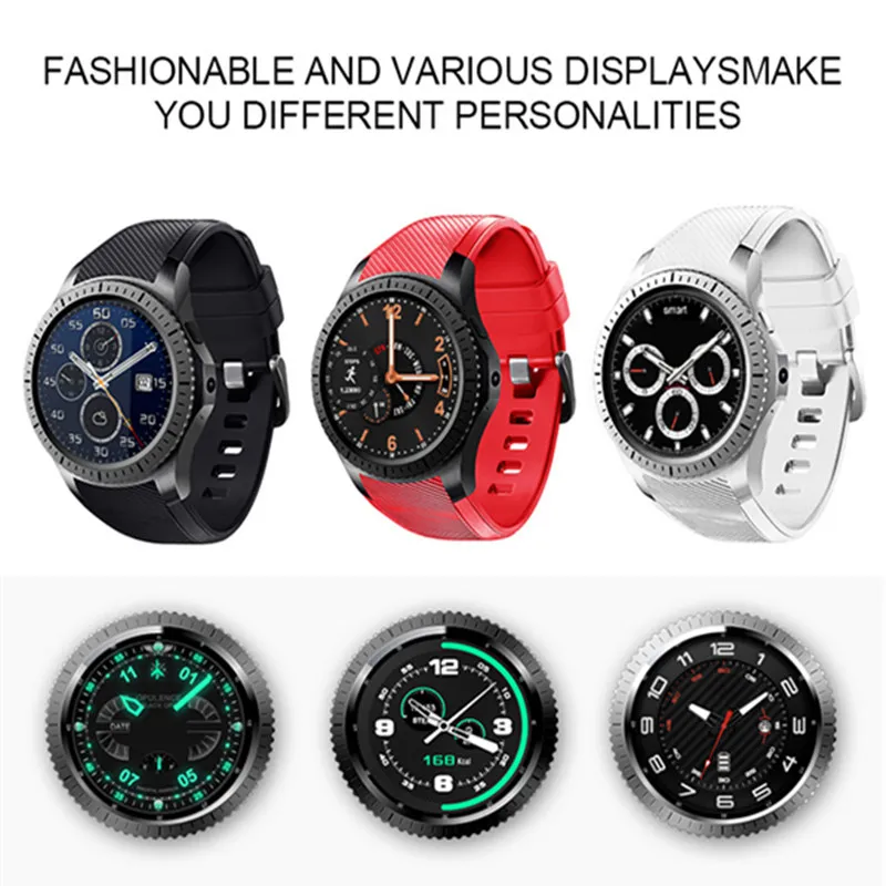 Для Samsung Gear S3 S2 Smart Watch GW11D для Android IOS Huawei Xiaomi Apple с сердечный ритм GPS + WI FI bt relogio