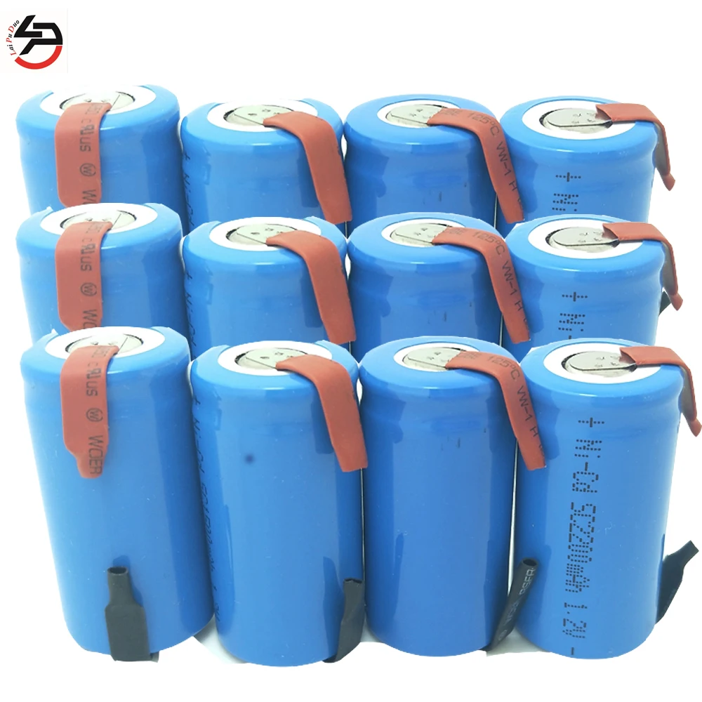 Laipuduo 12 шт. NI CD SC 2200mah 22420 аккумуляторные батареи 1 2 v power bank аккумулятор SUB C
