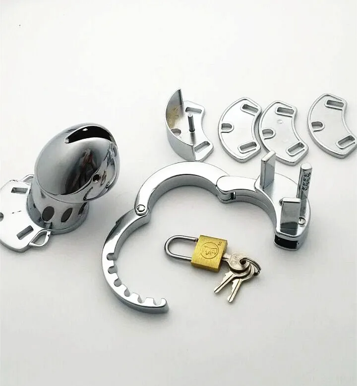 CB019 Hot распродажа флирт Мужской пенис целомудрия Гладкий Металл Серебро