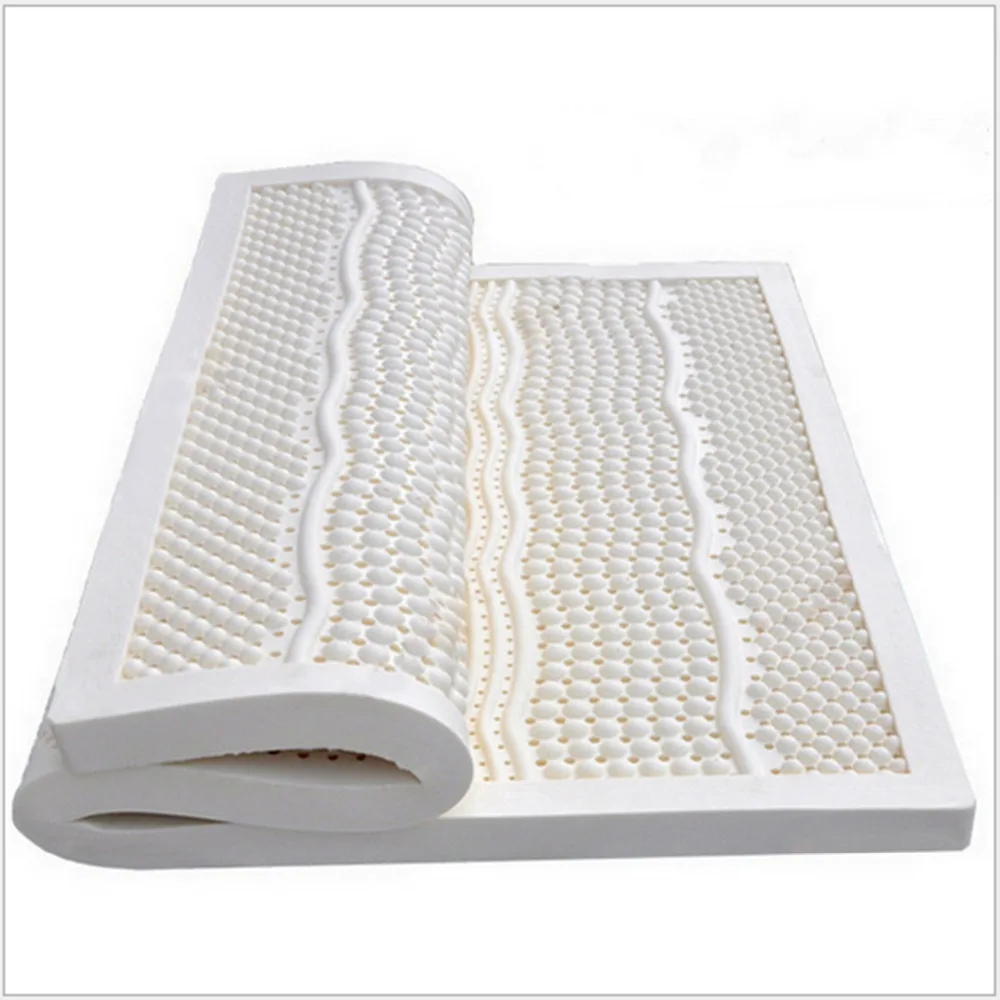 

10CM Thickness King Size Seven Zone Mold 100% Natural Latex Mattress/Topper Sealed With White Inner Cover Midium Soft