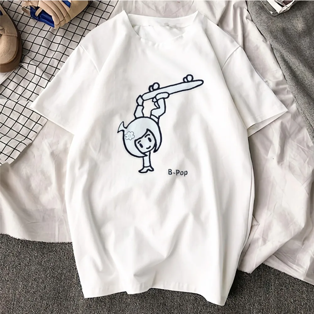 Kawaii Ulzzang Harajuku/ хлопковая Футболка с принтом, топы с короткими рукавами и корейские стильные футболки, модная повседневная брендовая одежда