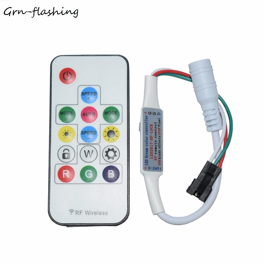 DC5V 24V 14 клавишный светодиодный контроллер Dream Color 358 видов эффектов изменения RF