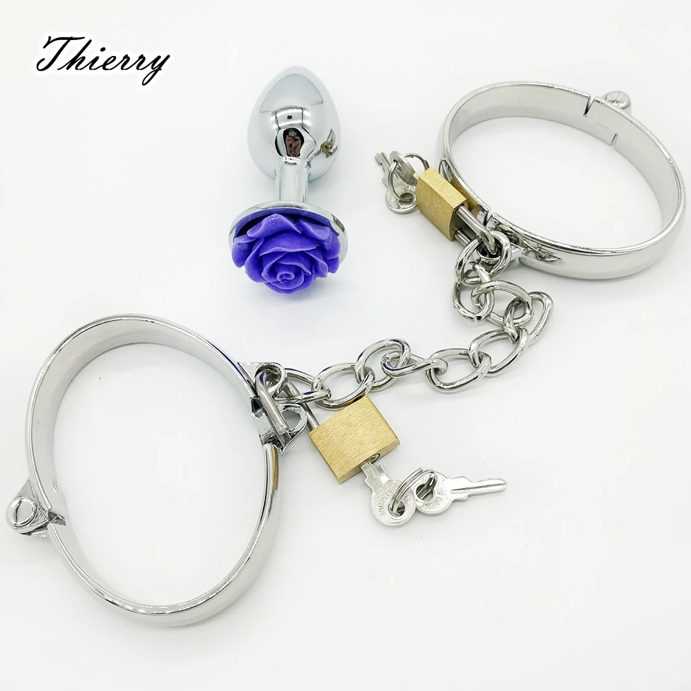 Thierry 2 шт./компл. Металлические анальные секс игрушки наручники для женщин и