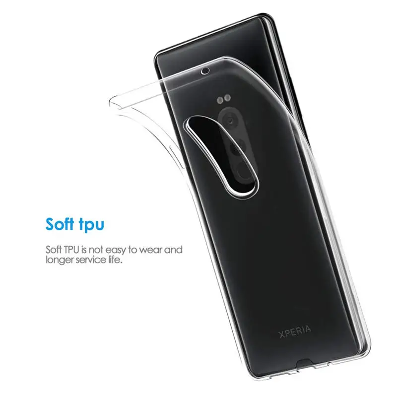 Для Sony Xperia 1 прозрачный мягкий чехол из ТПУ для Xperia1 J8110 J8170 J9110 силиконовый
