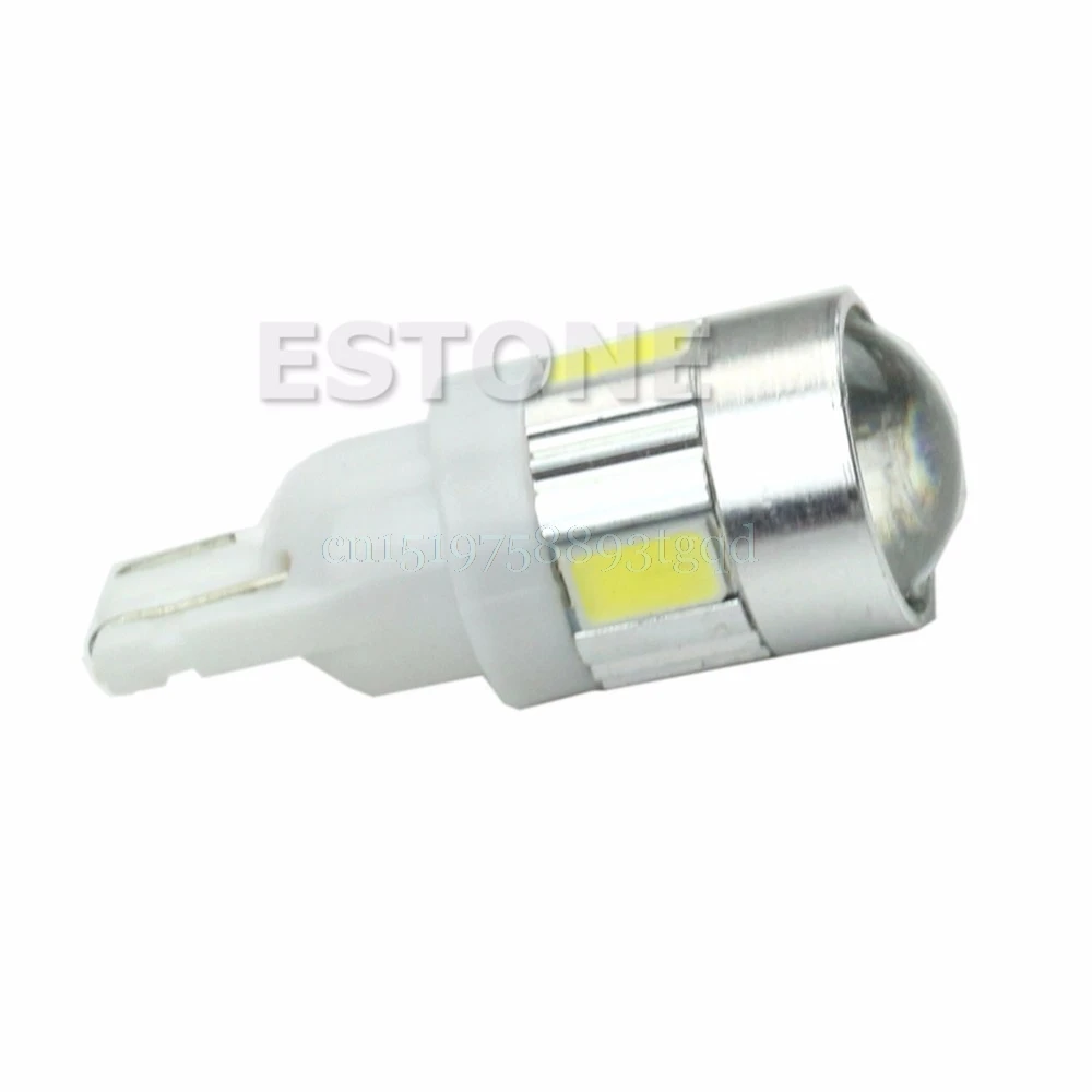 HID T10 W5W 5630 6-SMD Автомобильный светодиодный номерной знак белый светильник лампа 158