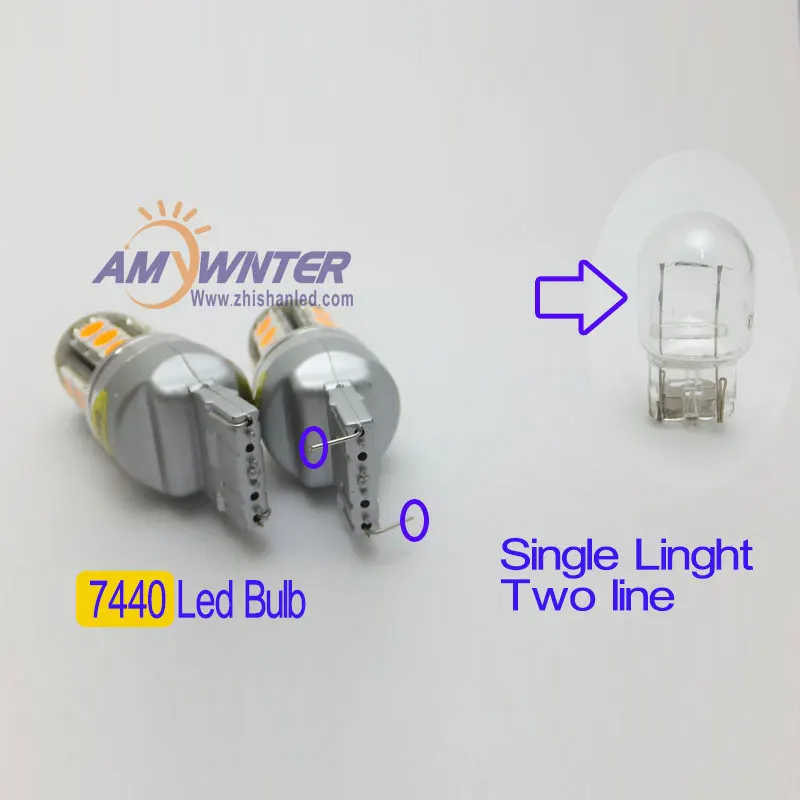 Amywnter T20 W21/5w 12v W16w 7443 Led Dual светильник функция Wy21w желтый белый авто лампы стоп