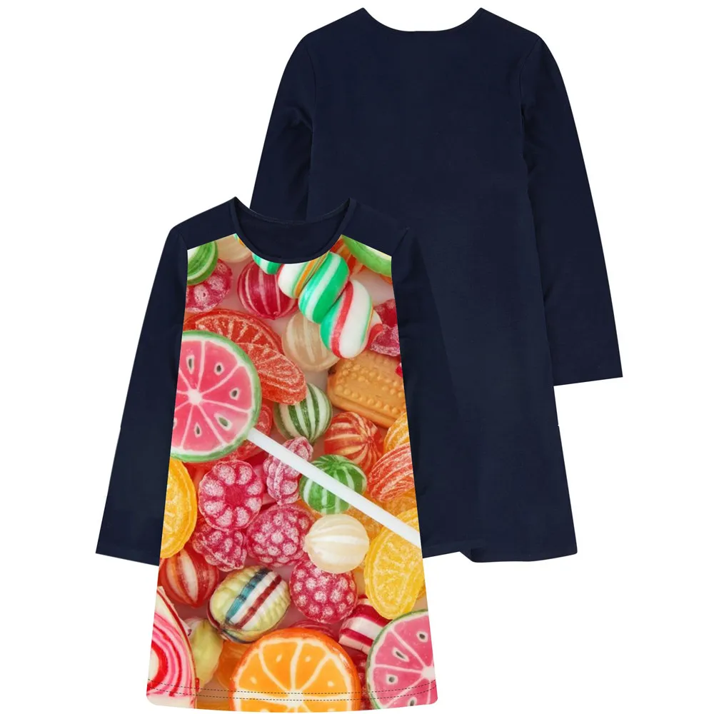 Girls Dress fashion Summer Fruity candy Print Dresses for Party Kids 2-10Y dress kids | Детская одежда и обувь