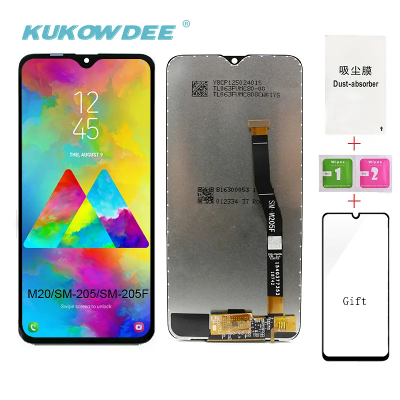 Оригинальный 6 3 ''ЖК дисплей для SAMSUNG Galaxy M20 2019 SM M205 M205F кодирующий