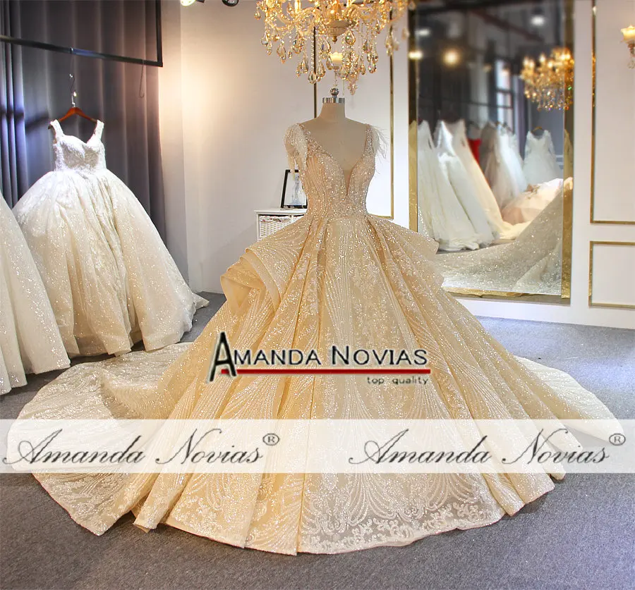 Роскошное Свадебное платье с длинным шлейфом Amanda Novias 100% как на фото | Свадьбы и