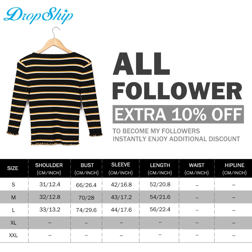 Dropship Streetwear O Neck Autumn Brooch Decoration Striped Sweater Long Sleeve Knitted Sweaters Female Elastic Pullovers 2018 | Женская