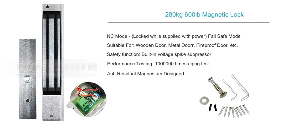 Diysecur отпечатков пальцев ID Card Reader 125 кГц двери Система контроля доступа+ 280 кг комплект магнитный замок