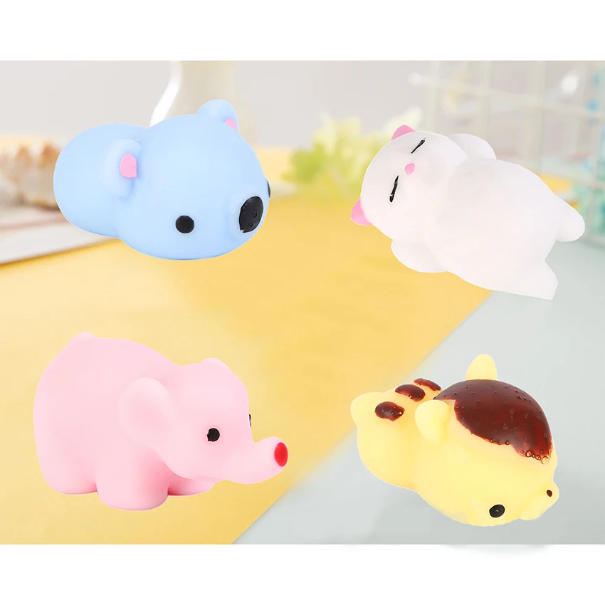 TOFOCO 10pcs/Set Squishy Toy Kawaii Cute Mini Soft Hand Pinch Squeeze Stress Relief Decompression Charm Toys Kid Adult Gifts | Игрушки и