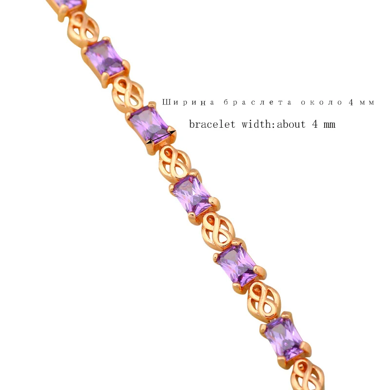 ROLILASON 18 8 см Великолепный золотой браслет День Святого Валентина подарок для