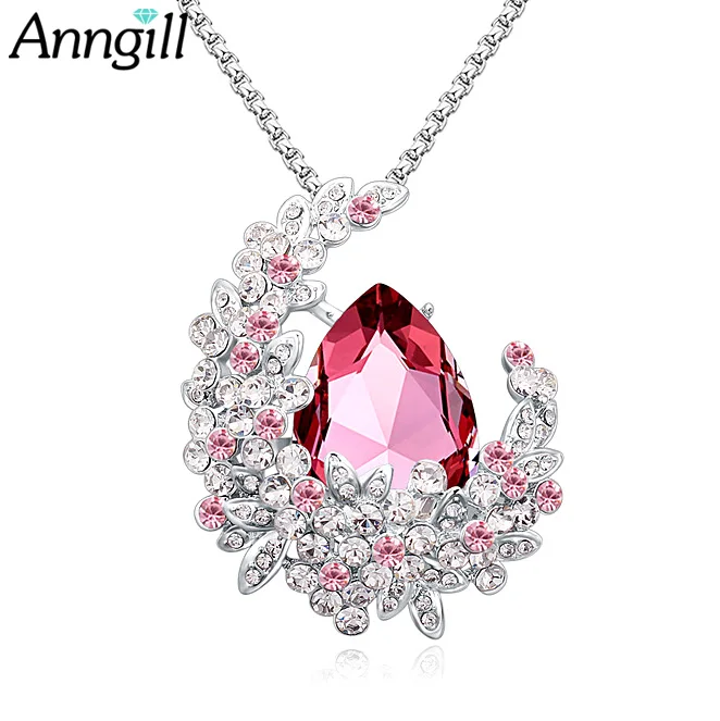 Изысканное длинное ожерелье annfire оптовая продажа подлинные кристаллы от Swarovski