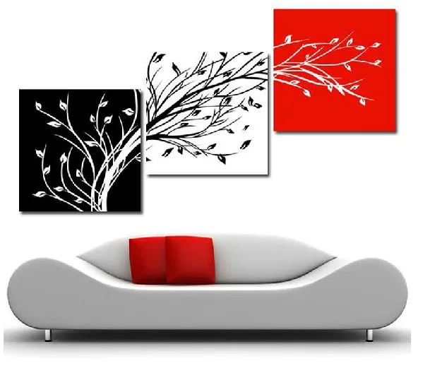 3 Панели современный постер настенное искусство абстрактные картины маслом на