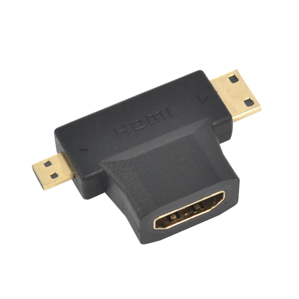Высокоскоростной адаптер 3 в 1 V1.4 1080P HDMI совместимый с женским и мужским разъемами