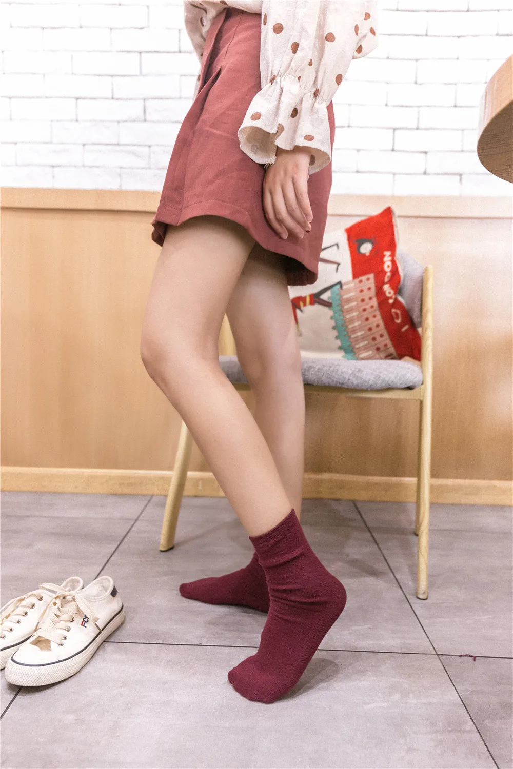 Korea Style Harajuku Candy Cotton Socks Women Cute Short Ankle Socks Yellow Blue Purple Green Red Black Socks For Girls Gift