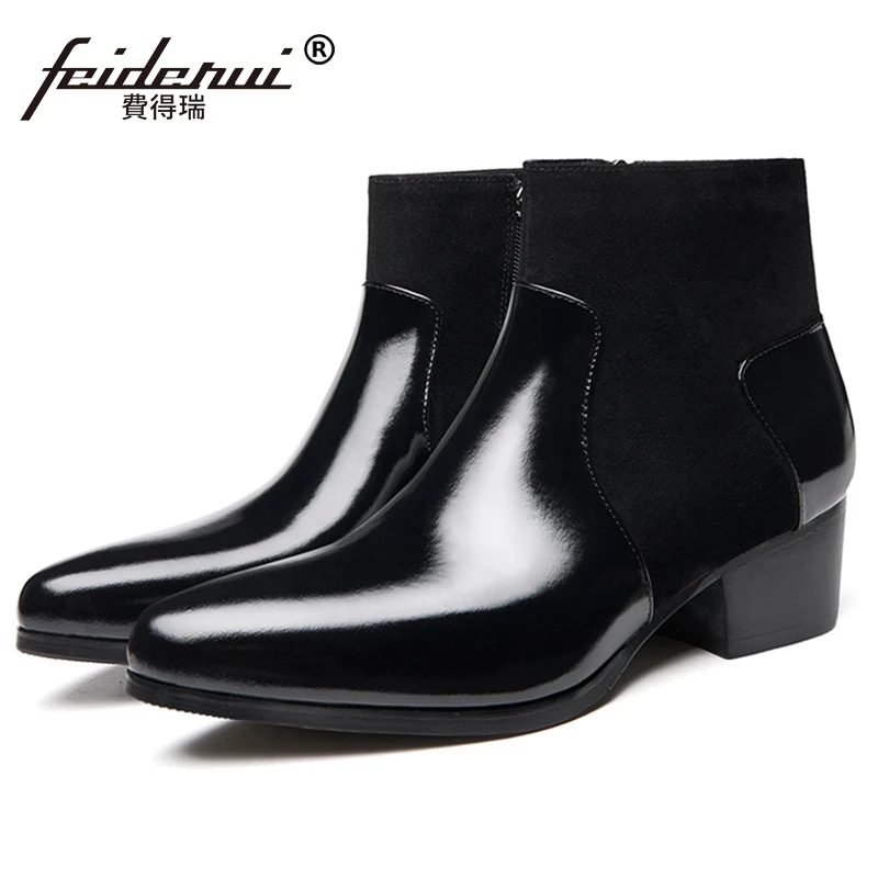 Новинка Роскошные Мужские модельные туфли с высоким берцем мужские ковбойские