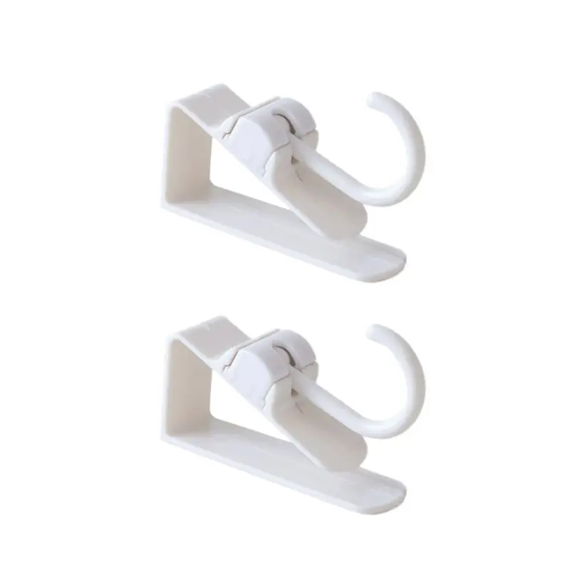 2x Over Door Hooks Rotatable Hanging Holder Storage Hook Organizer Bathroom Kitchen Cabinet Cloth Towel Bag Hanger Space Saving
