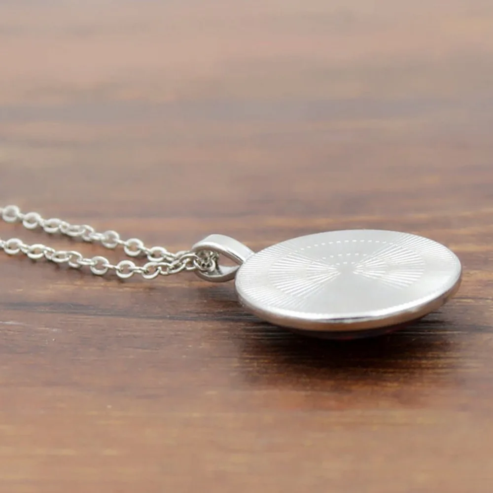 Винтажное ожерелье со стеклянным куполом буддистская чакра стеклянная подвеска